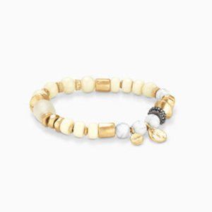 Stella & Dot Anda Intention Bracelets:  Strength (white) and Courage (blush)